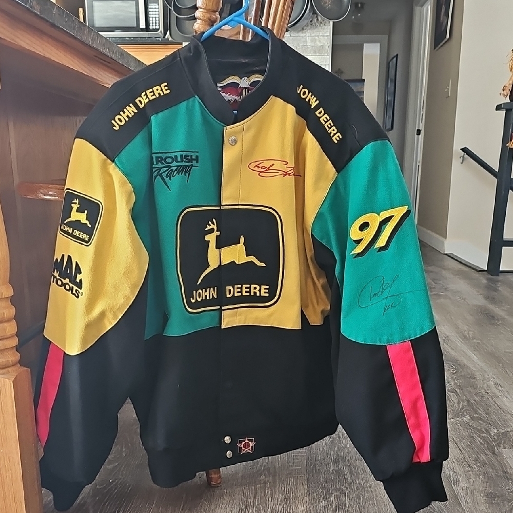 John Deere Racing Jacket - Black, Green, Yellow